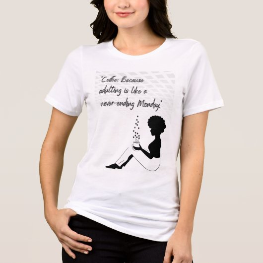 Kaffeekochen Tri-Blend Shirt (Vorderseite)