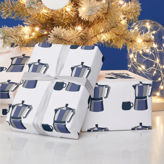 Kaffeekocher Tasse Geburtstag Geschenkpapier (Feiertage)