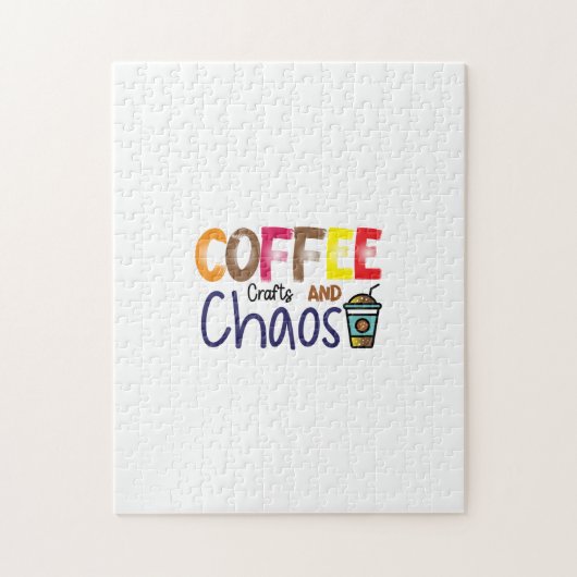 Kaffeekocher und -kaffee puzzle (Vertikal)
