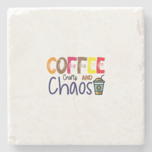 Kaffeekocher und -kaffee steinuntersetzer