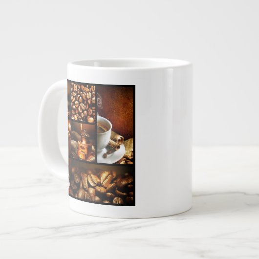 Kaffeekollage 2 Jumbo-Tasse (Vorderseite Links)