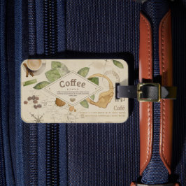 Kaffeekollage Gepäckanhänger