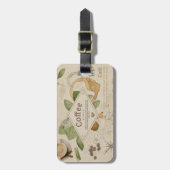 Kaffeekollage Gepäckanhänger (Vorderseite vertikal)