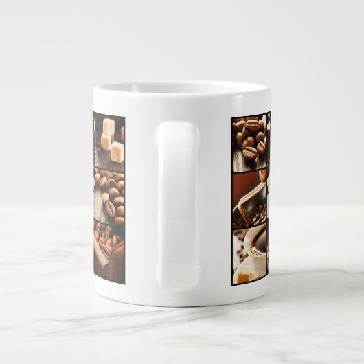 Kaffeekollage Jumbo-Tasse (Rückseite)
