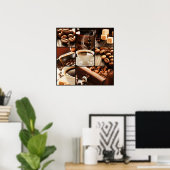 Kaffeekollage Poster (Heimbüro)