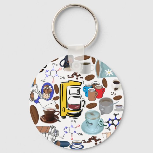 Kaffeekollage Schlüsselanhänger (Vorderseite)