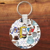 Kaffeekollage Schlüsselanhänger (Vorderseite)