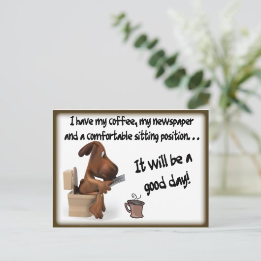 Kaffeekomfort Postkarte (Stehend Vorderseite)