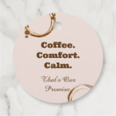 Kaffeekomfort-Ruhig-Rustikale Kaffeegeschenk-Anhän Geschenkanhänger (Rückseite)