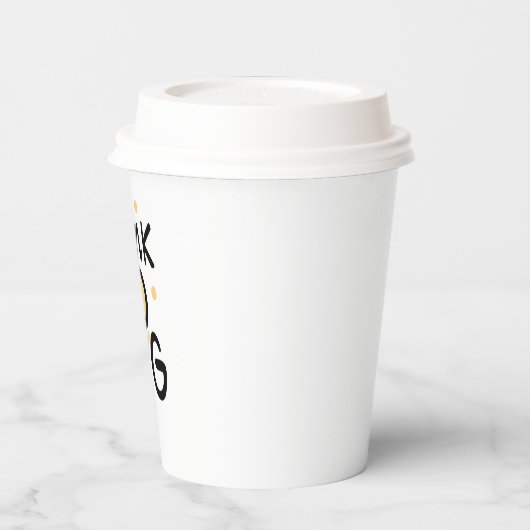 Kaffeekonzept Funny l Niedlich Minimal Think Big Pappbecher (Links)