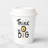 Kaffeekonzept Funny l Niedlich Minimal Think Big Pappbecher (Vorderseite)
