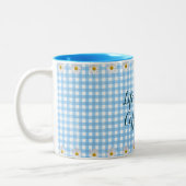 Kaffeekonzept für Gingham Zweifarbige Tasse (Links)