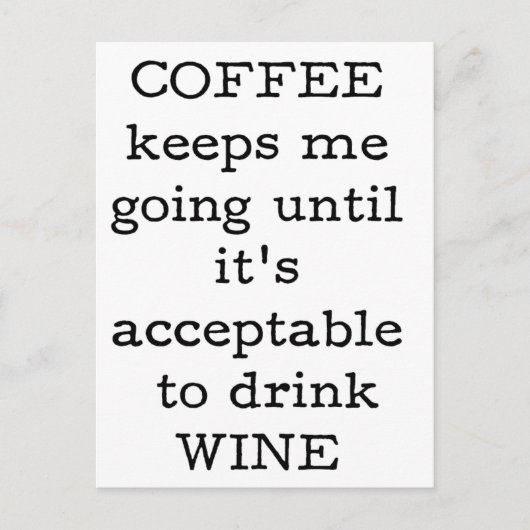 Kaffeekonzept - lustig. postkarte (Vorderseite)