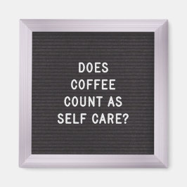 Kaffeekonzept - Magnet an der Buchstabenplatine 3.