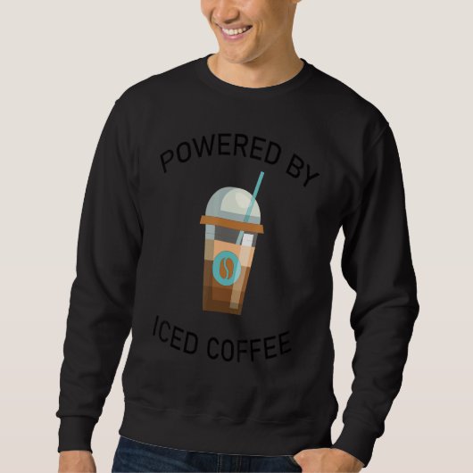 Kaffeekonzept mit Coolem Icced Coffee Design Sweatshirt (Vorderseite)