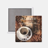 Kaffeekonzept Niedlich Magnet (Vorderseite/Rückseite)