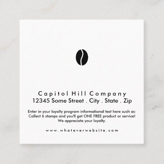 Kaffeekonzept Treuekarte (Vorderseite)