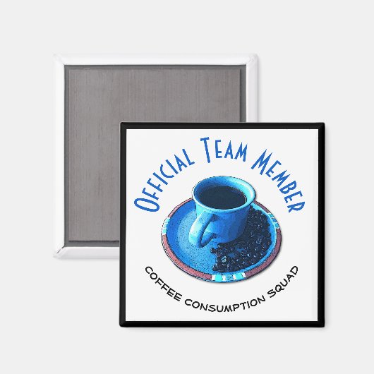 Kaffeekopf | Blue Cup und Saucer Magnet (Vorderseite/Rückseite)