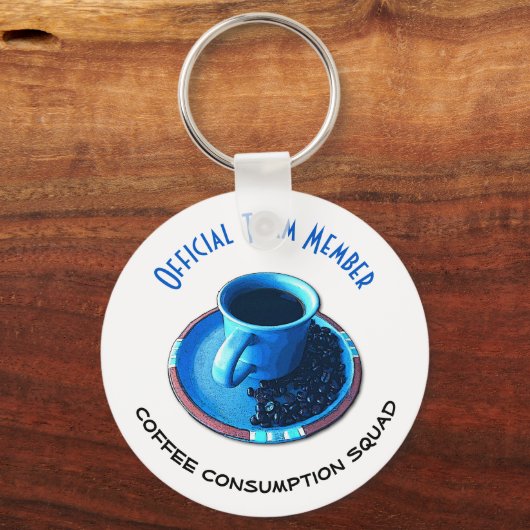 Kaffeekopf | Teammitglied Schlüsselanhänger (Vorderseite)