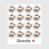 Kaffeeköpfe Kaffeepause Dekorative Bujo Planner Aufkleber (Blatt)