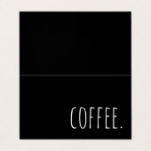 Kaffeekopfkarte Visitenkarten (Außenseite Aufgefaltet)