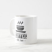 Kaffeekorrektur am Morgen Kaffeetasse (Vorderseite Links)