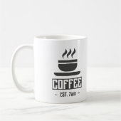 Kaffeekorrektur am Morgen Kaffeetasse (Links)