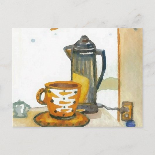 Kaffeekrille nachmachenDiane Kaffeekunst Postkarte (Vorderseite)
