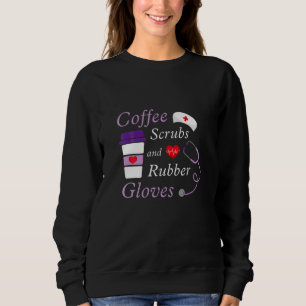 Kaffeekruben und Gummihandschuhe, medizinische Kra Sweatshirt