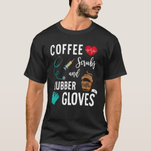 Kaffeekruben und Gummihandschuhe, medizinische Kra T-Shirt