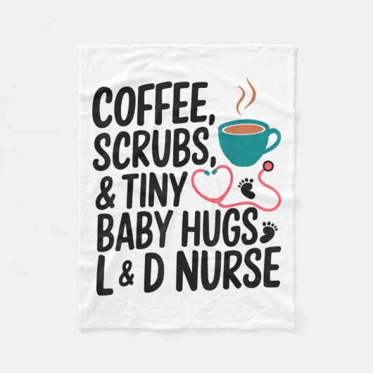 Kaffeekrüber Baby Hugs L&d Kurse Zitat Fleecedecke (Vorderseite)
