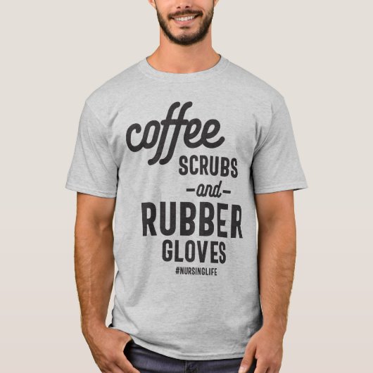 Kaffeekrüber und Gummihandschuhe Funny T-Shirt (Vorderseite)