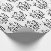 Kaffeekrüber und Gummihandschuhe Geschenkpapier (Ecke)