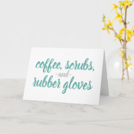 Kaffeekrubs & Gummihandschuhe Krankenversicherung Karte