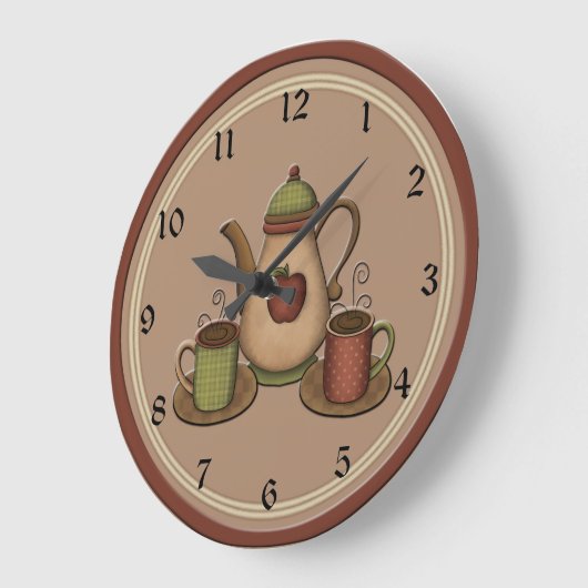 Kaffeeküche-Uhr Große Wanduhr (Winkel)