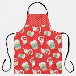 KAFFEEKÜCHE UND TASSE SCHÜRZE