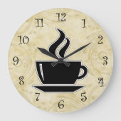 Kaffeeküche-Wanduhren Große Wanduhr (Vorderseite)