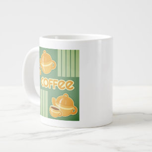 Kaffeekuchen, Kaffee- und Kaffeebohnen Jumbo-Tasse