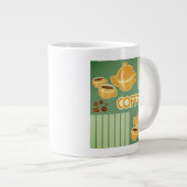 Kaffeekuchen, Kaffee- und Kaffeebohnen Jumbo-Tasse (Vorderseite Rechts)