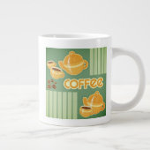 Kaffeekuchen, Kaffee- und Kaffeebohnen Jumbo-Tasse (Rechts)