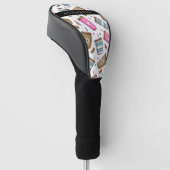 Kaffeekuchen, Kaffeebohnen, Herz, Ihr Name Golf Headcover (angewinkelt)