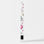 Kaffeekuchen, Kaffeebohnen, Herz, Ihr Name iPhone Hülle (Linke Seite)