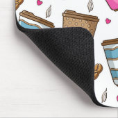 Kaffeekuchen, Kaffeebohnen, Herz, Ihr Name Mousepad (Ecke)