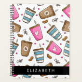 Kaffeekuchen, Kaffeebohnen, Herz, Ihr Name Planer (Vorderseite)