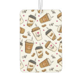 Kaffeekuchen, Kaffeebohnen, Kaffee Lover, Herzen Autolufterfrischer (Rückseite)