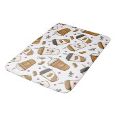 Kaffeekuchen, Kaffeebohnen, Kaffee Lover, Herzen Badematte (Schrägansicht)