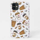 Kaffeekuchen, Kaffeebohnen, Kaffee Lover, Herzen Case-Mate iPhone Hülle (Rückseite)