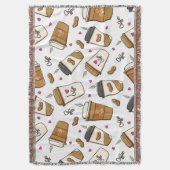 Kaffeekuchen, Kaffeebohnen, Kaffee Lover, Herzen Decke (Vorderseite Vertikal)