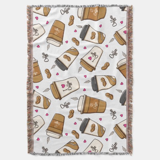 Kaffeekuchen, Kaffeebohnen, Kaffee Lover, Herzen Decke (Vorderseite Vertikal)