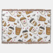 Kaffeekuchen, Kaffeebohnen, Kaffee Lover, Herzen Decke (Vorderseite)